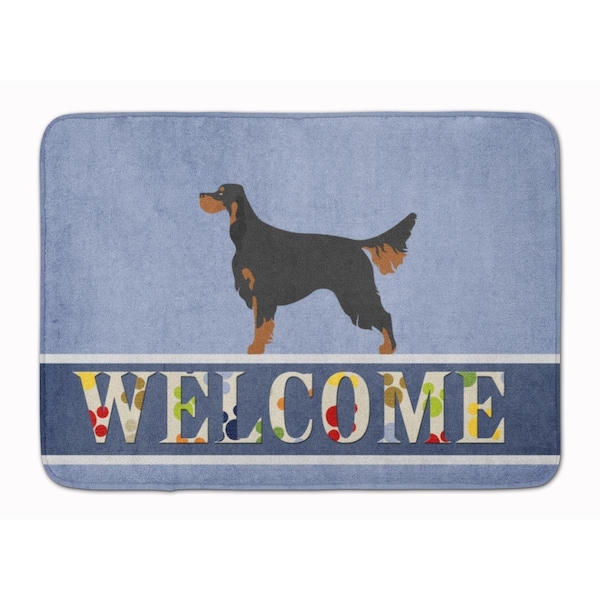 Carolines Treasures Gordon Setter Welcome Machine Washable Memory Foam Mat BB8274RUG - main